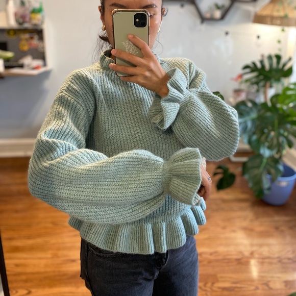 Knitted Ruffle Sweater - Picture 3 of 6